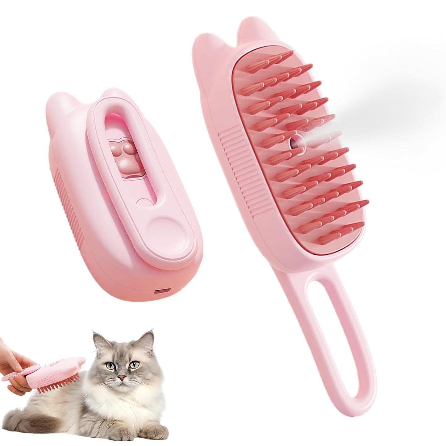 3 In 1 Pet Steam Brush & Water Sprayer