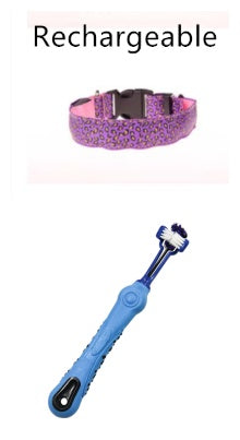 Adjustable Nylon Leopard Pet LED Collar