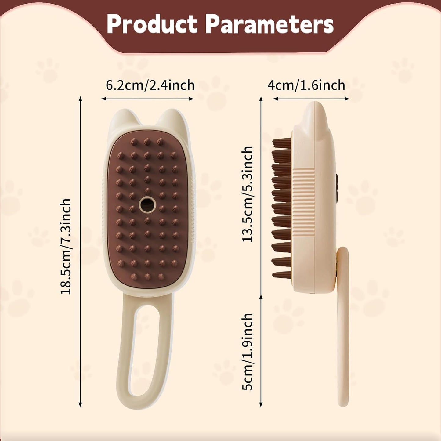 3 In 1 Pet Steam Brush & Water Sprayer