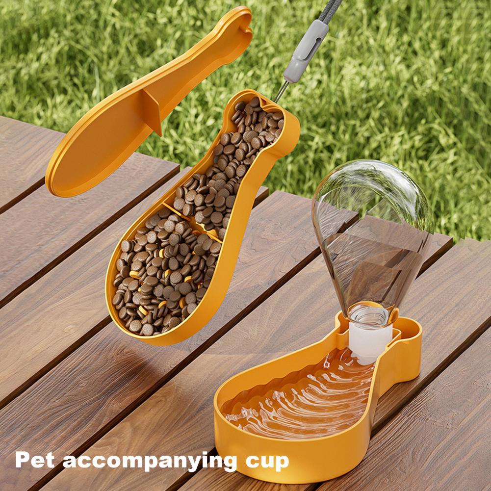 Portable 2-in-1 Pet Water Bottle Food Container