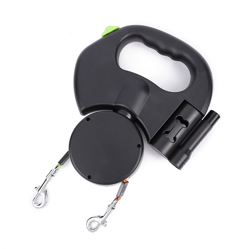 Retractable Reflective Dual Pet Dog Leash