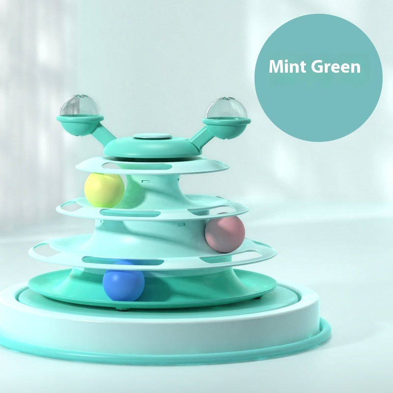 Interactive 3 Layers Turntable Toys With Ball