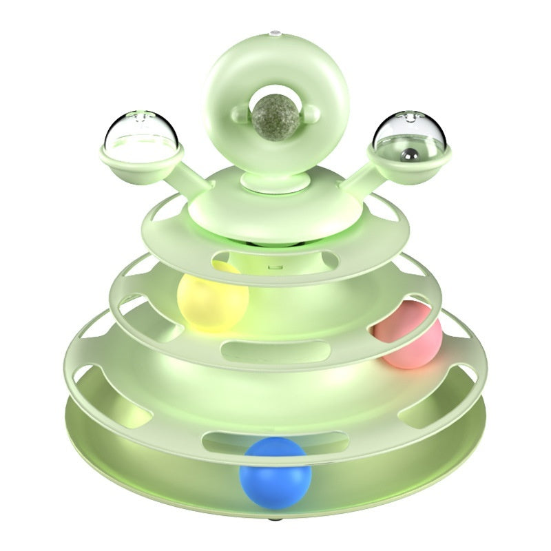 Interactive 3 Layers Turntable Toys With Ball