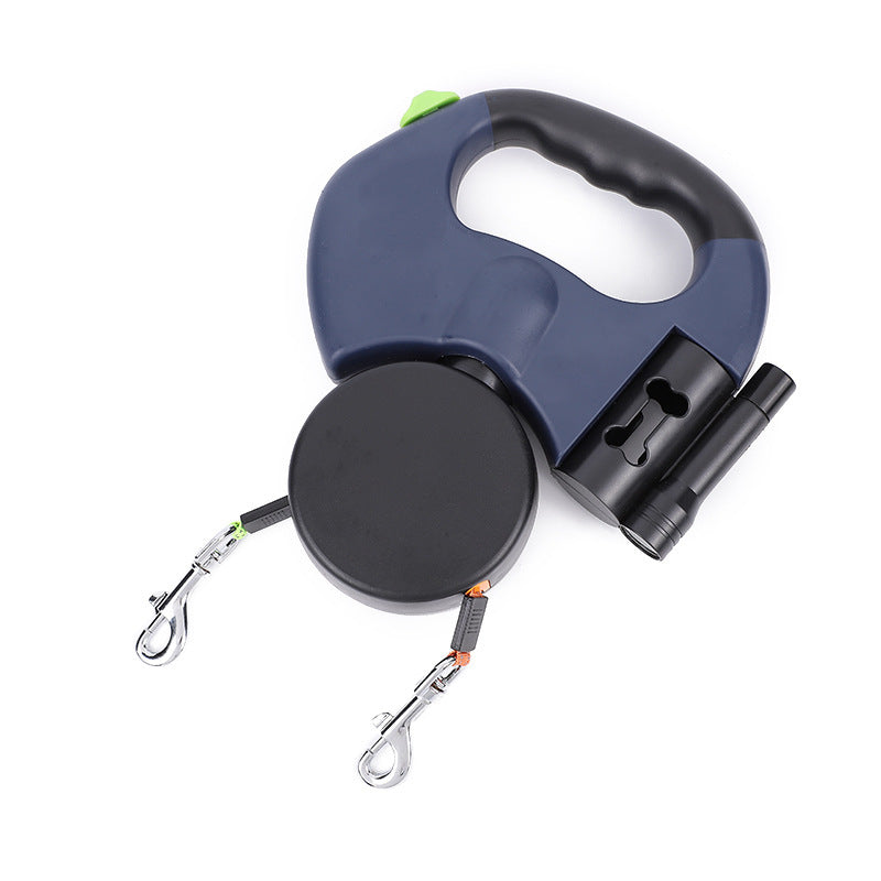 Retractable Reflective Dual Pet Dog Leash
