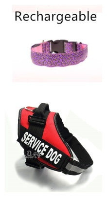 Adjustable Nylon Leopard Pet LED Collar