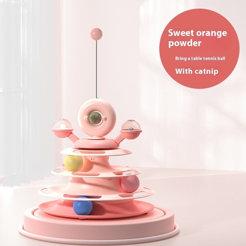 Interactive 3 Layers Turntable Toys With Ball